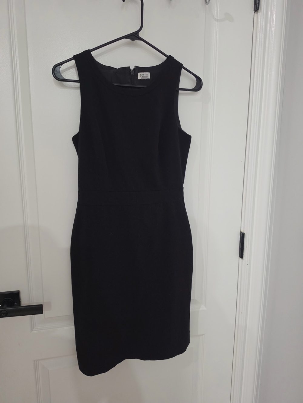 J. Crew Black Sleeveless Midi Sheath Dress